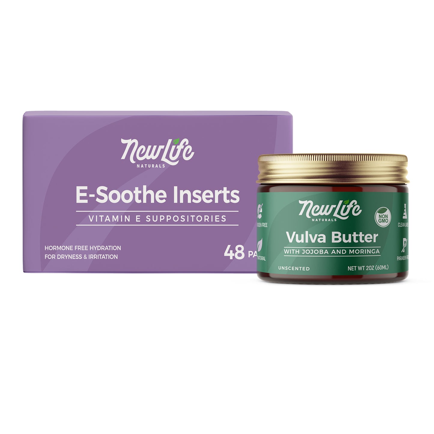 E-Soothe Inserts + Vulva Butter with Jojoba & Moringa