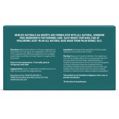 HA Inserts | Hyaluronic Acid Suppositories 5mg