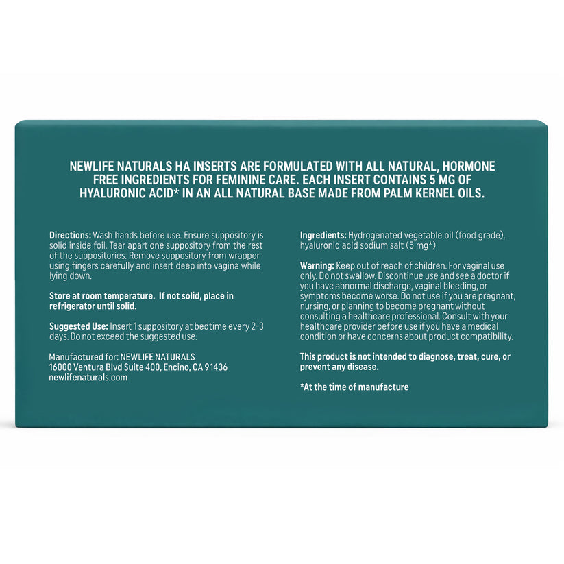 Hyaluronic Acid Vaginal Suppositories | NewLife Naturals