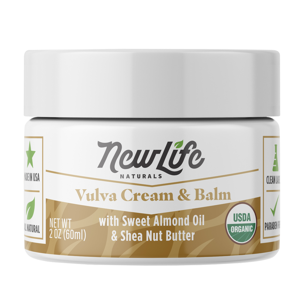 Certified Organic Vulva Moisturizer and Balm for Menopause Symptoms with Shea Nut Butter - 2 OZ