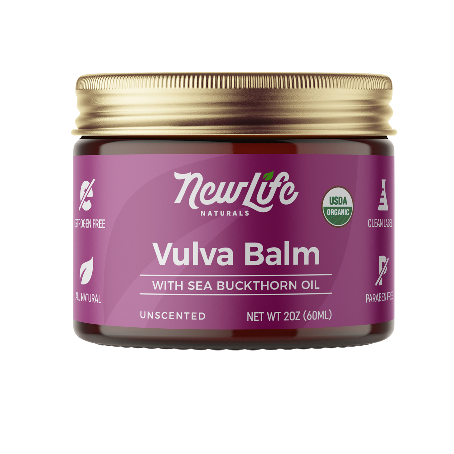 Certified Organic Vulva Cream Original With Sea Buckthorn - 2 OZ