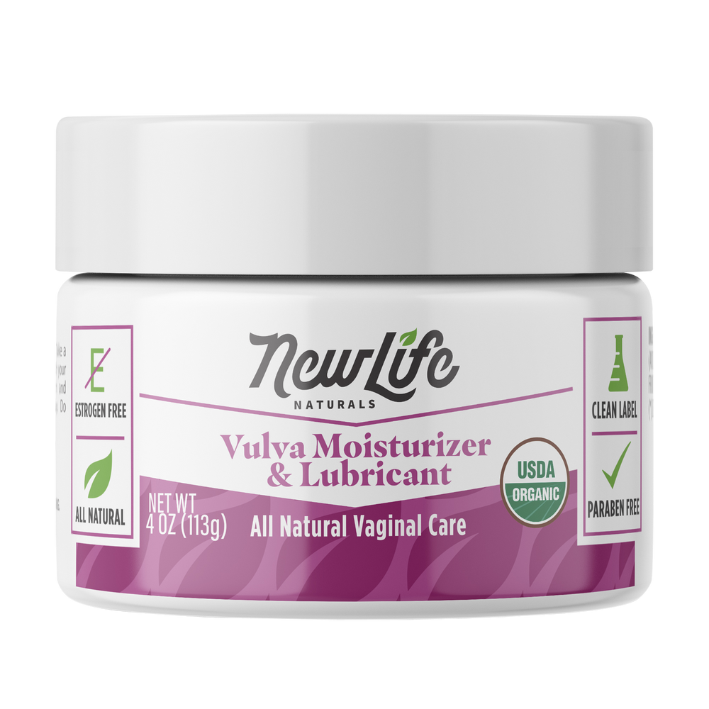 Certified Organic Vulva Moisturizer for Menopause Symptoms, Estrogen and Fragrance Free - 4oz
