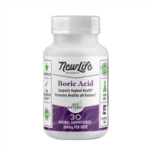Boric Acid Vaginal Suppositories - 30 Count