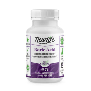 Boric Acid Vaginal Suppositories - 60 Count