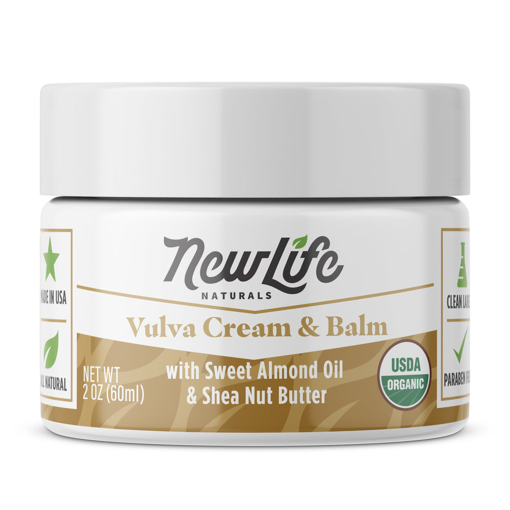 Certified Organic Vulva Moisturizer and Balm for Menopause Symptoms with Shea Nut Butter - 2 OZ