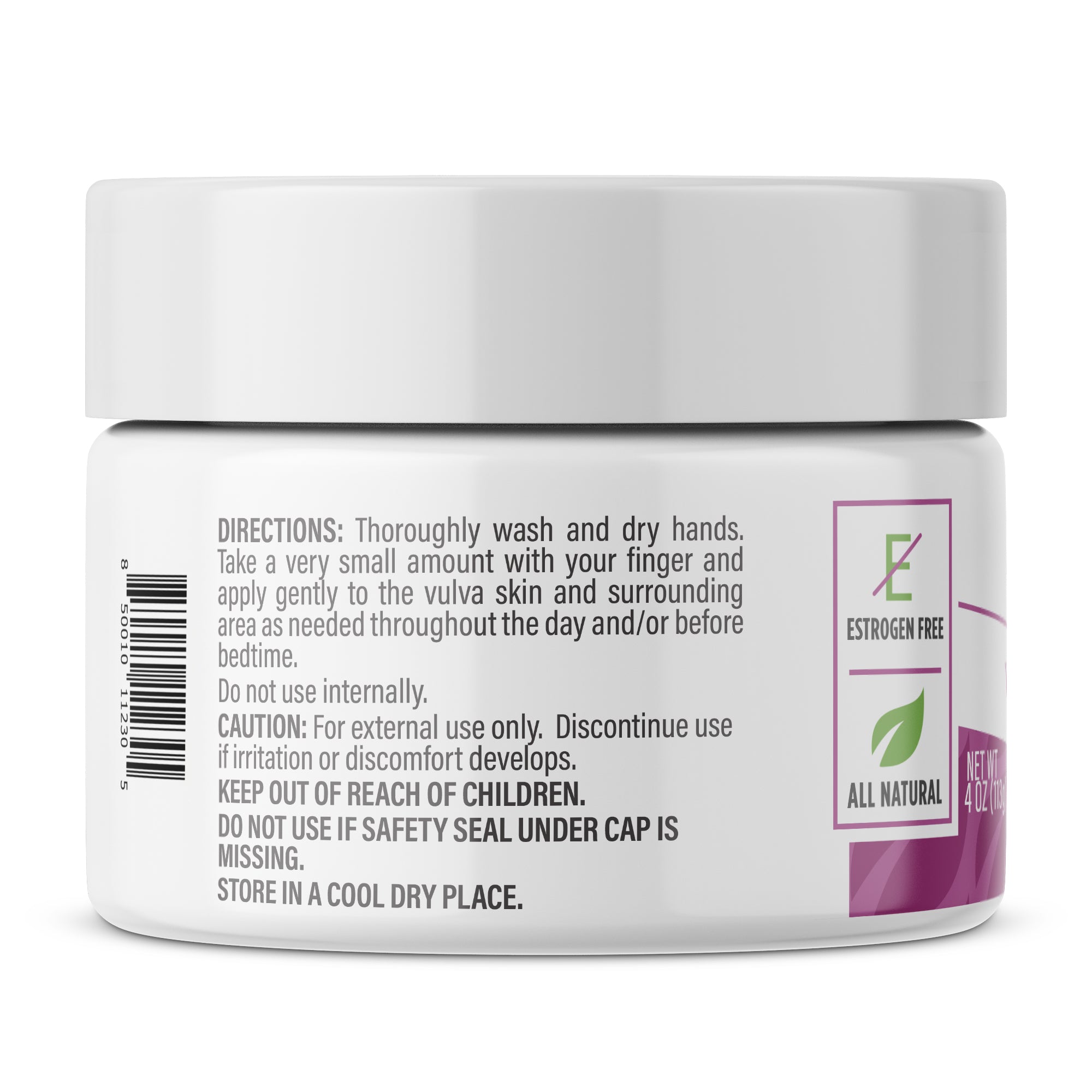 Certified Organic Vulva Moisturizer for Menopause Symptoms, Estrogen a NewLife Naturals