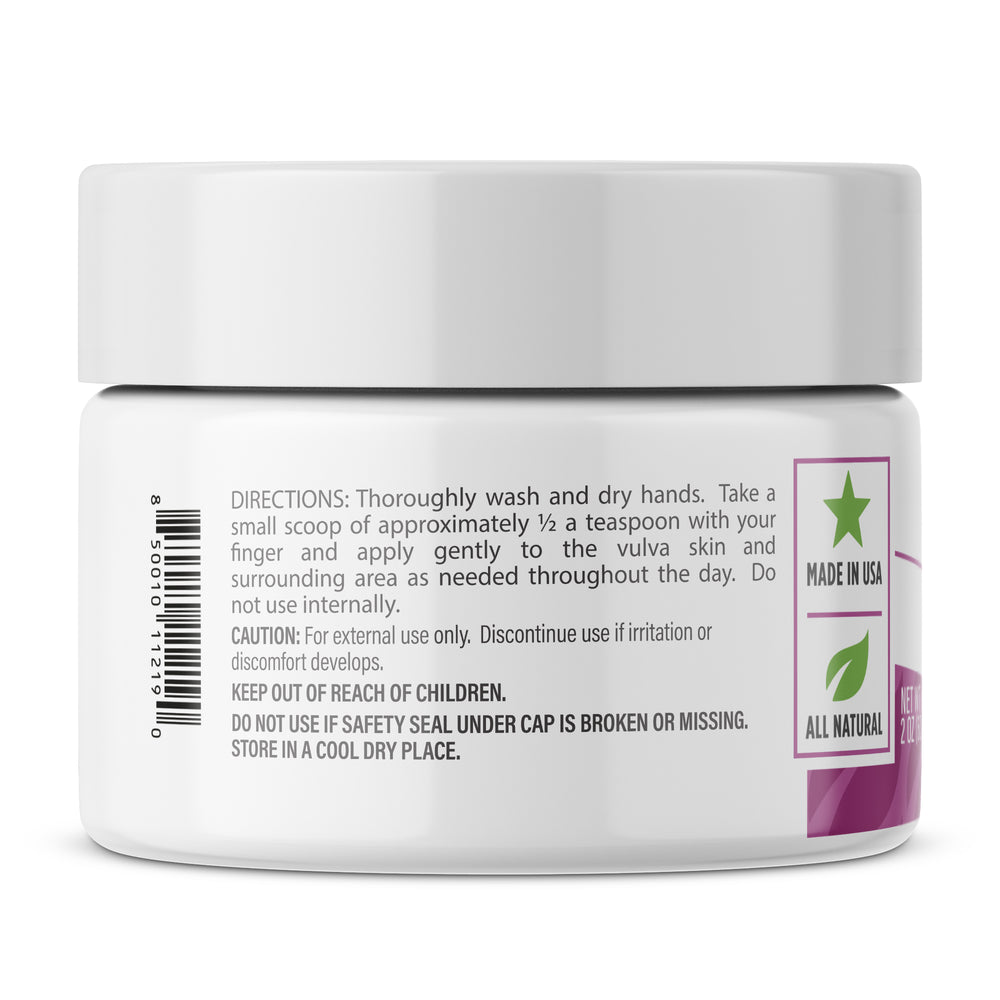 Certified Organic Vulva Moisturizer for Menopause Symptoms, Estrogen & Fragrance Free - 2oz