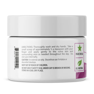 Certified Organic Vulva Moisturizer for Menopause Symptoms, Estrogen & Fragrance Free - 2oz
