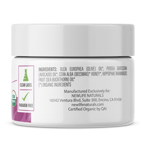 Certified Organic Vulva Moisturizer for Menopause Symptoms, Estrogen & Fragrance Free - 2oz